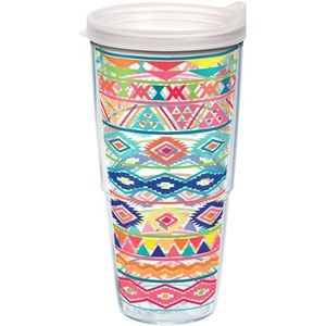 Tervis Aztec 24 Oz Tumbler w Green Lid